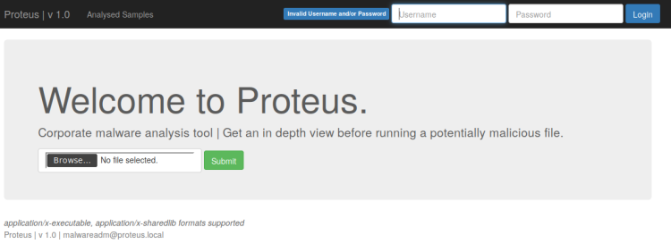 Proteus - web landing page
