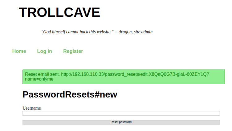 Trollcave reset password onlyme